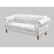 Sofá Dom Pedro Chesterfield 3 Lugares Vintage Clássico Retrô - Couríssimo Branco