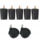 5 Pe Para Cama e 2 Rodizio Para Moveis Cama Box De Casal 6cm