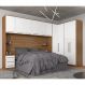 Image of Guarda Roupa Dormitório Modulado Irlanda Casal/Queen Canto - Amêndola Touch e Branco - Roupeiro Demobile CE DE626CL43QLCMOB