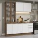 Armário de Cozinha Completa 190cm Rustic/Branco Veludo Lux Madesa 02