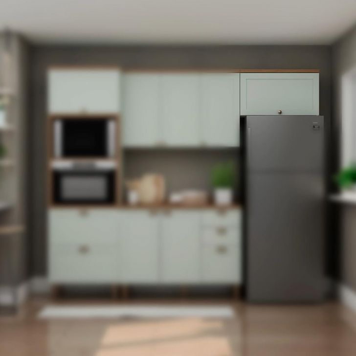 Armário de Cozinha Genialflex Iluminata Aéreo 70 Cm Hortelã