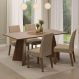 Conjunto Sala de Jantar Mesa Tampo de Madeira 4 Cadeiras Rustic/Crema/Imperial April Madesa
