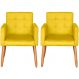 2 Cadeira Poltronas Conforto Para Escritório Sala Luxo MOBLAN decor