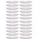 Kit 24 Bandejas Redondas 34cm Poliestireno Doce Salgado Buffet Incolor Crippa Glassy