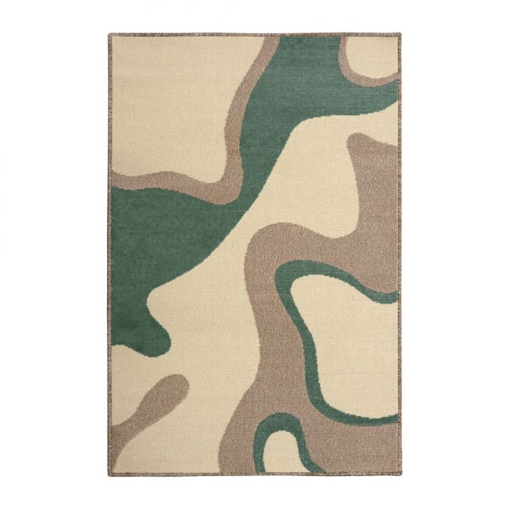 Tapete Herat New Retangular Roselan (200x300) Bege e Verde