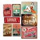 Kit Placas Decorativas Carro Vintage Mdf - 8 Placas