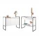 Kit Buffet E Aparador Industral Plis - Branco