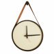 Relógio Adnet Marrom Alça Caramelo Mostrador Branco 40 Cm