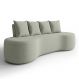 Sofá 3 Lugares 210cm Orgânico Viana B10 Bouclê Menta - Mpozenato
