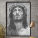 Quadro Decorativo Jesus Preto e Branco-34x49Cm