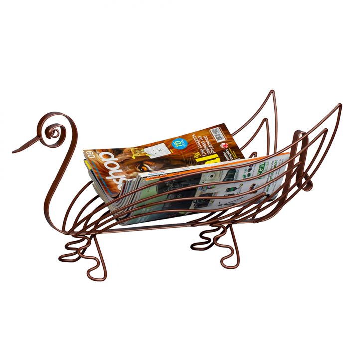 Porta Revista Cisne Bronze