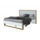 Cama Queen Freetown Revestimento Sintético Amêndoa e Branca
