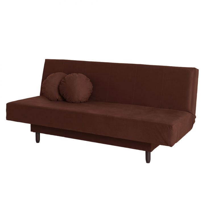 Sofá-Cama Casal 3 Lugares Jimmy Suede Marrom