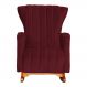 Poltrona Decorativa Melinda Pés Balanço Suede Bordô