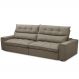 Sofá Retrátil Reclinável Para Sala de Estar Living 250cm Dimas F04 Veludo Marrom Claro - Lyam Decor