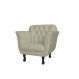 Poltrona Decorativa Helena Veludo Bege - Montanris Decor