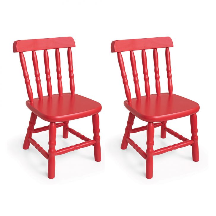 Conjunto 2 Cadeiras Infantil Country Vermelha