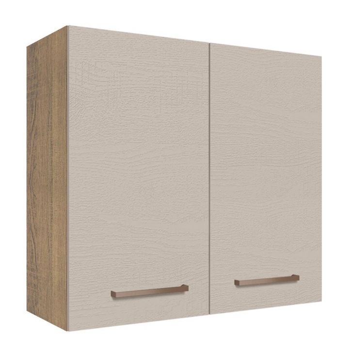 Armário de Cozinha Aéreo 70 cm 2 Portas Rustic/Crema Agata Madesa