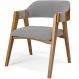 Cadeira Para Sala de Jantar e Estar Living Estofada Suran L02 Suede Cinza - Lyam