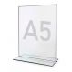Display Expositor T A5 15x21cm Acrílico Ps Cristal Balcão