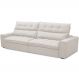 Sofá Retrátil Reclinável Para Sala de Estar Living 250cm Dimas F04 Bouclê Off White - Lyam Decor