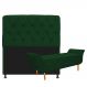 Kit Cabeceira Lady e Recamier Ari 160 cm Queen Size Suede Verde - Amarena Móveis