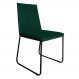 Cadeira de Jantar Estofada Lille Base Preta Veludo Verde - Montanaris Decor