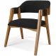 Cadeira Para Sala de Jantar e Estar Living Estofada Suran L02 Bouclê Preto - Lyam