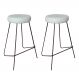 Kit 2 Banqueta Banco | Banqueta Aço Média Cozinha Bar Balcão 61cm Bege
