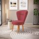Cadeira Estofada Decor para Recepção Mesa de Jantar Tecido Veludo Ergonômica Pés de Madeira MOBLAN decor