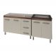 Armário Cozinha Gabinete Pia De 120 Cm Bianca Com Balcão Cooktop 4 Bocas Savana Frente Off-white Jade