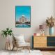 Quadro Taj Mahal India 60x43 Filete Preto