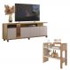 Kit Conjunto Sala de Estar Bancada Aparador Columbus Caemmun