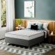 Cama Box com Colchão Casal Howie Misto D45 (17x138x188) Branco e Cinza