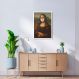 Quadro Mona Lisa de Máscara Pandemia 100x70 Caixa Branco