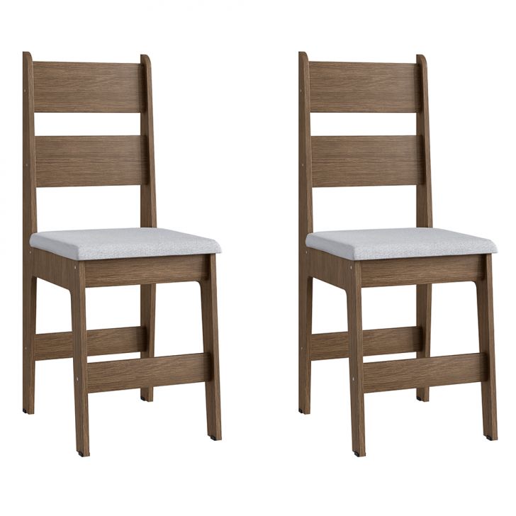 Conjunto Com 2 Cadeiras De Cozinha Milano Ameixa Negra E Branco