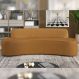Sofá Decorativo 4 Lugares 260cm Bélgica Curvo PU Caramelo G15 - Gran Belo