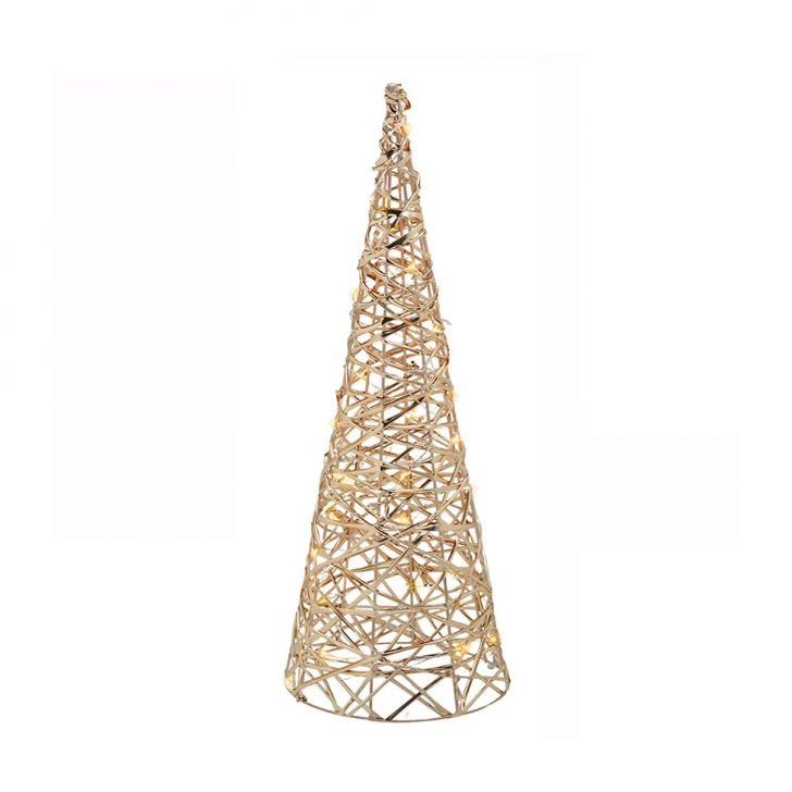 Árvore Natalina com Luz Espressione Dourada 30 cm