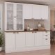 Image of Cozinha Compacta Iluminata 9 Portas 3 Gavetas Branco e Ébano MO895CL33HZIMOB