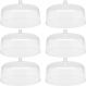 Kit 6 Cúpulas para Prato De Bolo Tampa Acrílico Cúpula 30cm Natural Boleira Padarias e Restaurantes