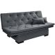 Sofa Cama Bau Reclinavel 3 Posições Suede Cinza