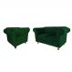 Conjunto Sofa Namoradeira Chesterfield Capitone Luis XV Suede Verde Musgo / decoracao, sala tv estar, recepcao