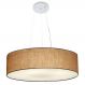 Pendente Cilíndrico Md-4136 Cúpula em Tecido 80x15cm Palha - Bivolt