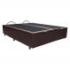Base Box Baú para Cama Casal King 192x203cm Bipartido Liz S05 Sintético Marrom - Mpozenato