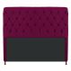 Cabeceira Estofada Cristal 160 cm Queen Size Com Capitonê Suede Bordô - Amarena Móveis