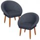 2 Poltronas Decorativa Corino Moderna para Sala de Estar Recepção Reforçada MOBLAN decor
