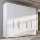Guarda Roupa Casal Valencia 6 Portas 6 Gav Branco