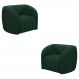 Kit 2 Poltronas Decorativas Sala de Estar Adam Veludo Verde G45 - Gran Belo