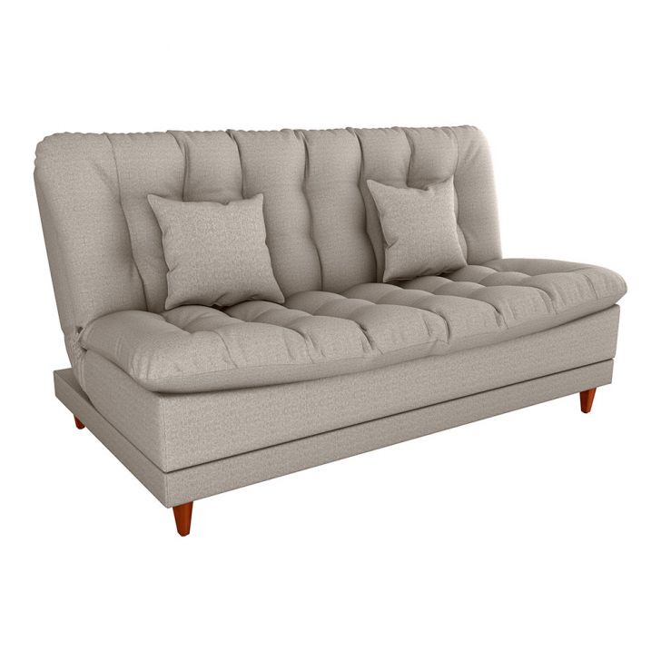Sofá-Cama Casal 3 Lugares Duda Linho Bege