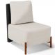 Poltrona Decorativa Sala de Estar Living Pés Madeira Hungria L02 Couríssimo Preto Linho Cru - Lyam
